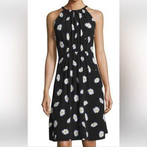 Kate Spade Women’s Sleeveless Daisy Dot Halter Mini Dress Black